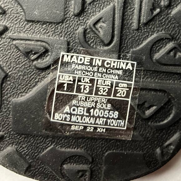 New Quicksilver Blue and Yellow‎ Flip Flops Size summer Hawaii pool shoes - Picture 3 of 3